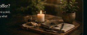 Warm table setting for conversation